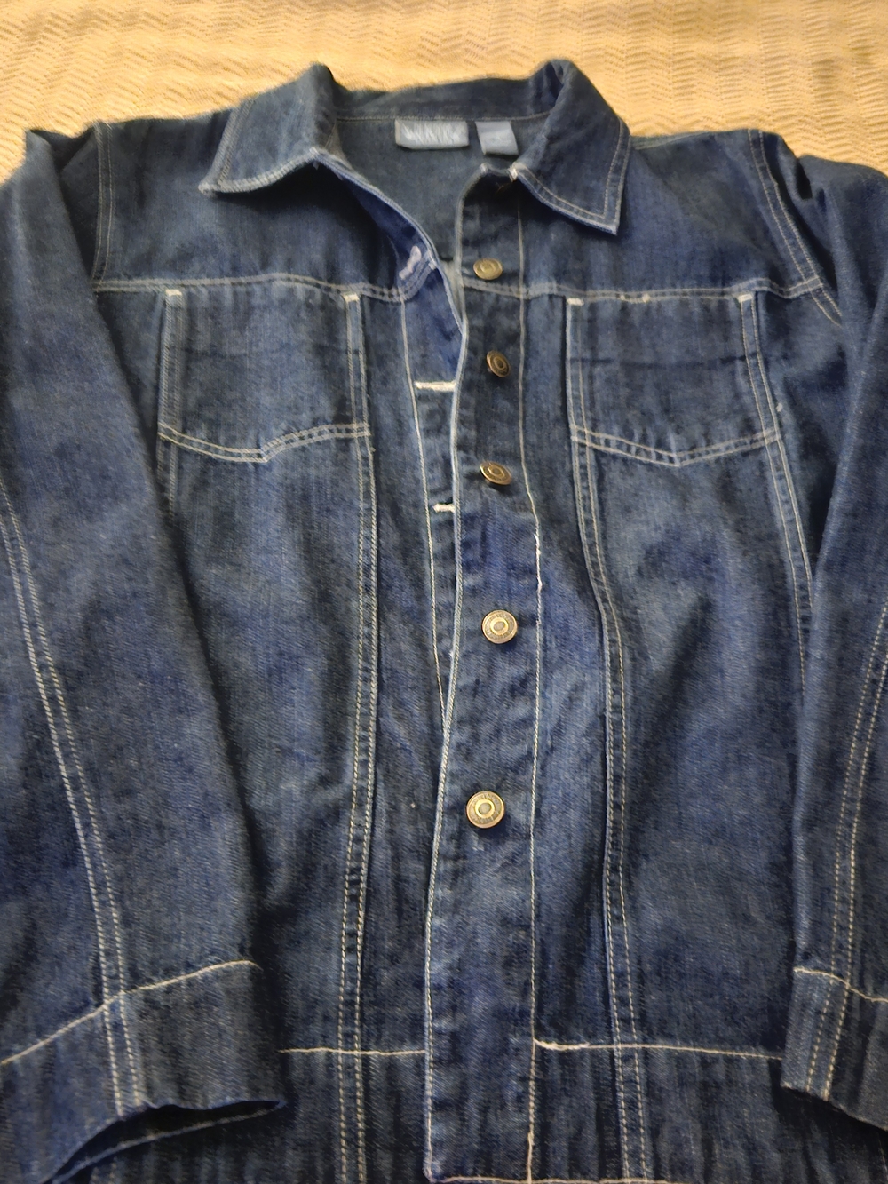 Classic Dark Blue Denim Jacket - Women